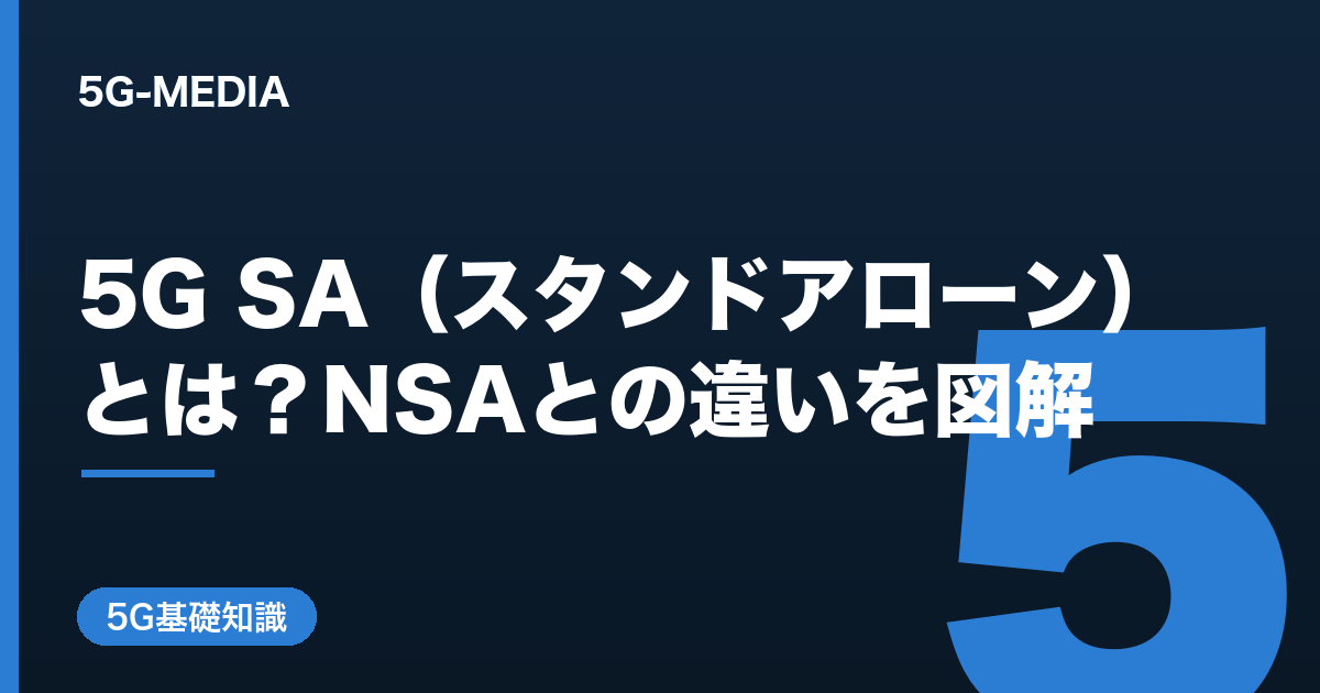 5G SA（スタンドアローン）とは